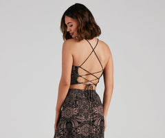 Bohemian Chic Lace Up Top