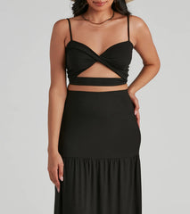 Let's Get Together Twist Crop Top