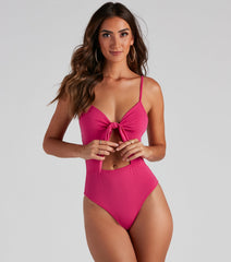 Tied To You V-Neck Cutout Bodysuit