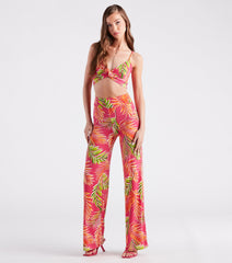 Tropical Destination Twist Crop Top