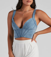 Denim Dream Pleated Corset