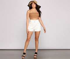 Basic Ribbed Knit Crop Top