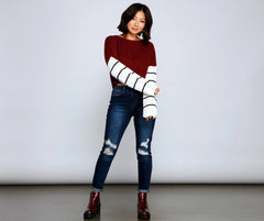 Casually On-Trend Striped Sweater