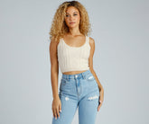 Autumn Harvest Scoop Neck Crop Tank
