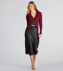 Cozy Luxury Faux Fur Tie-Front Cardigan Sweater