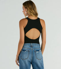 Sexy Comeback Sleeveless Cutout Back Bodysuit