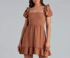 Charmed By Ruffles Short A-Line Dress