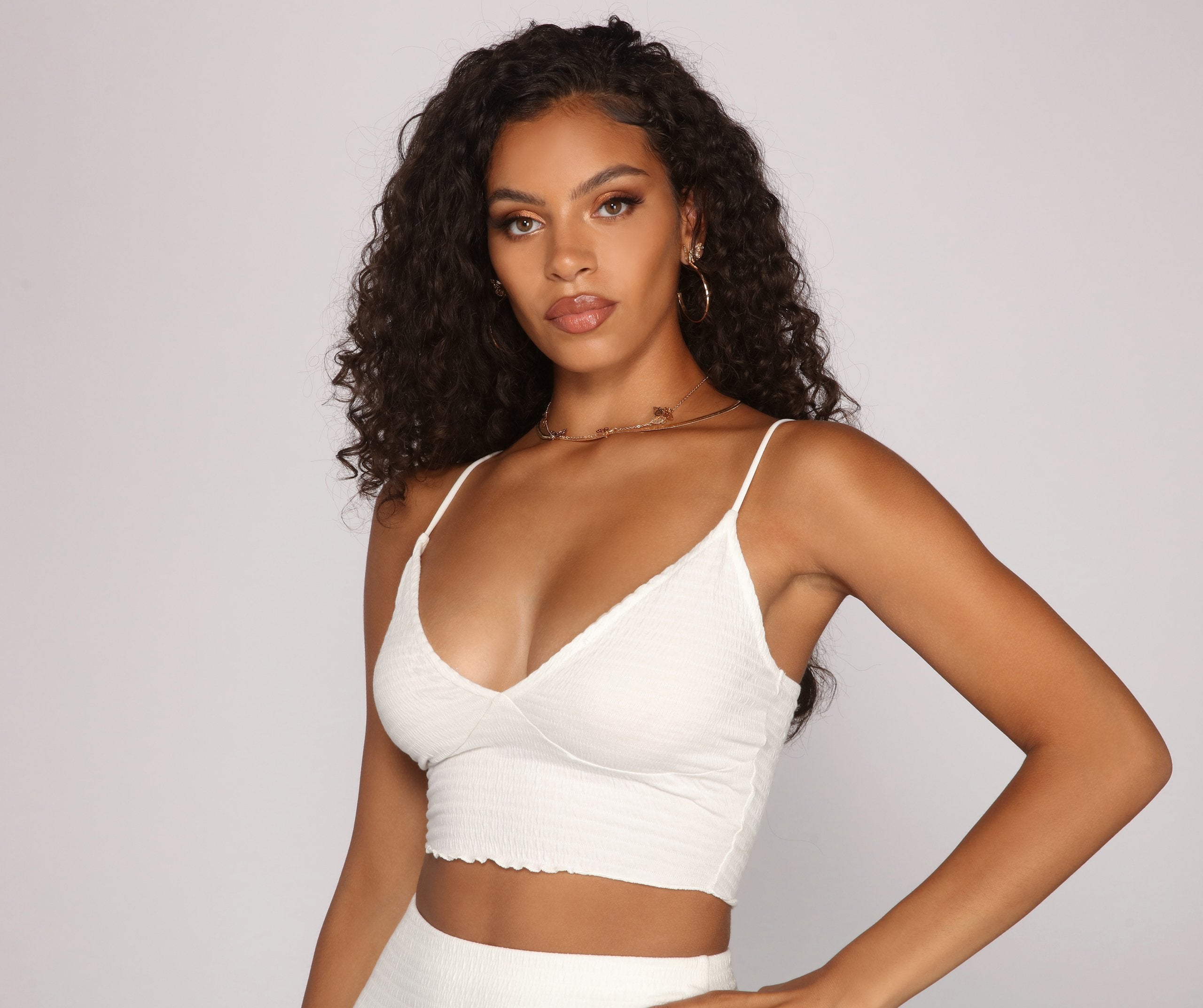 Stylish And Smocked Crop Top