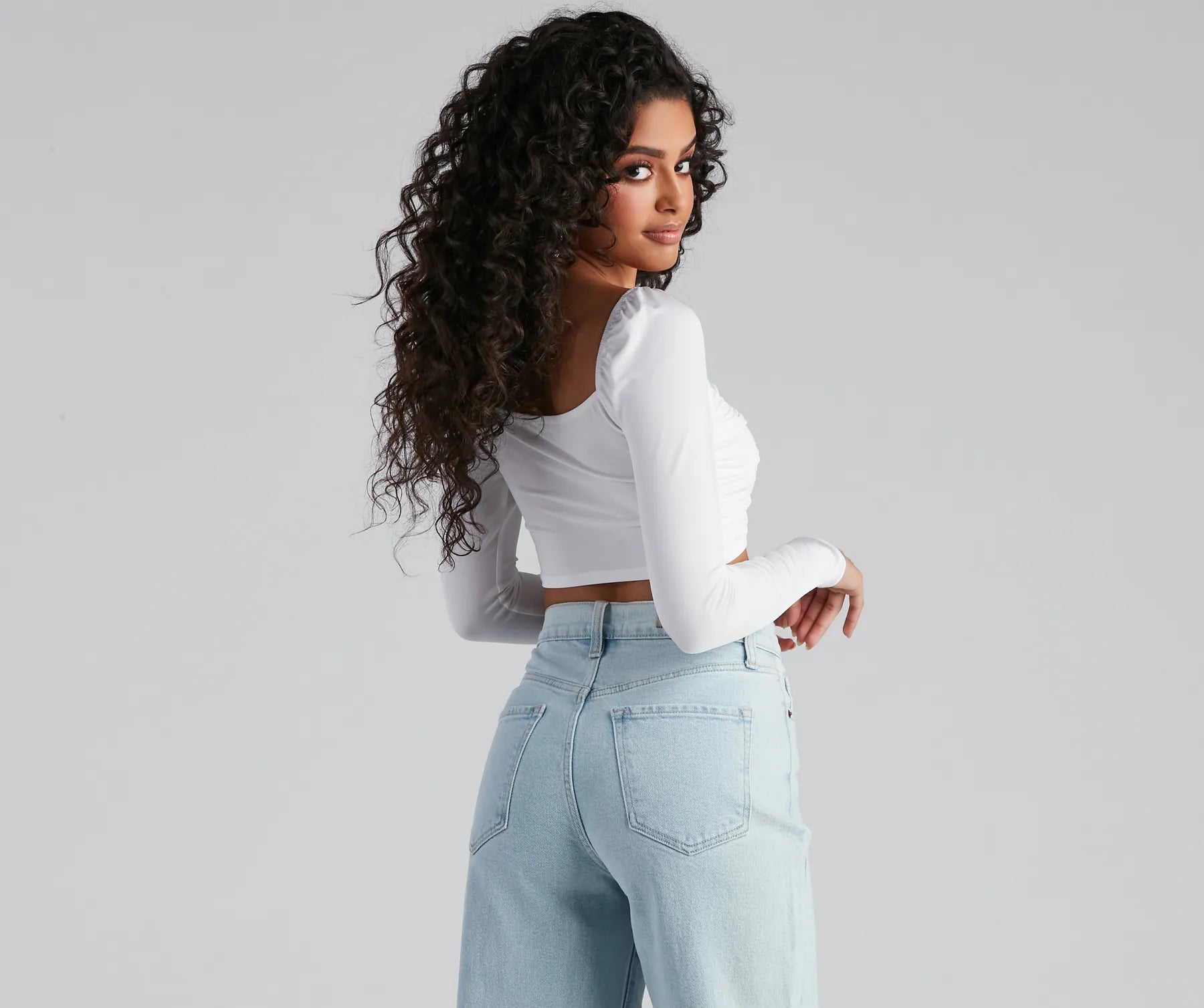 Rise And Stun Lace-Up Crop Top