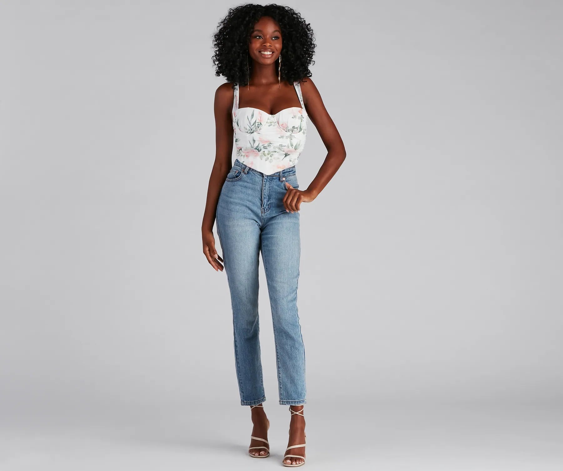 Garden Party Floral Mesh Corset