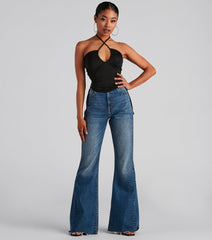 Forever Chic Drawstring Halter Top