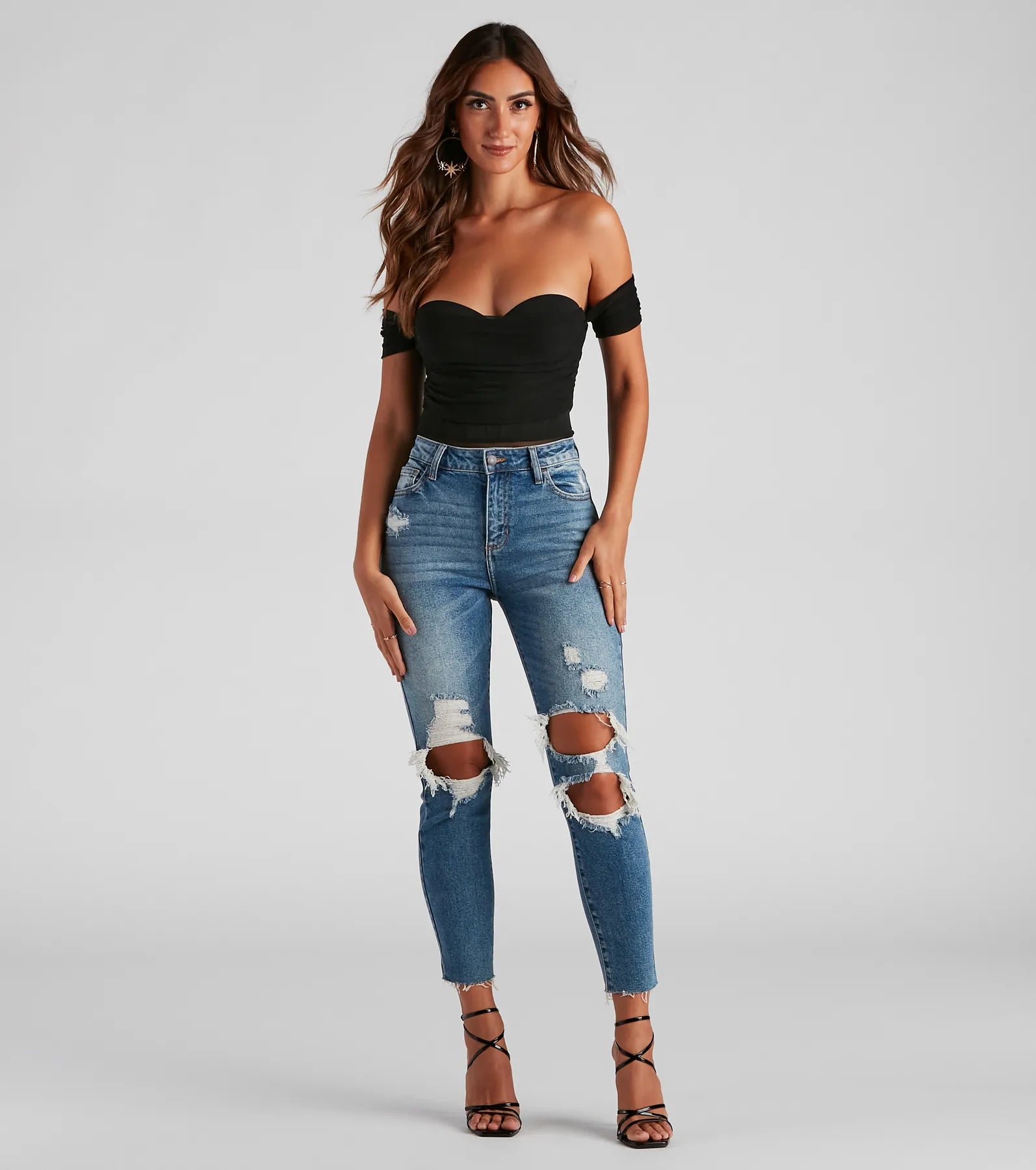 Another Date Mesh Bustier Bodysuit