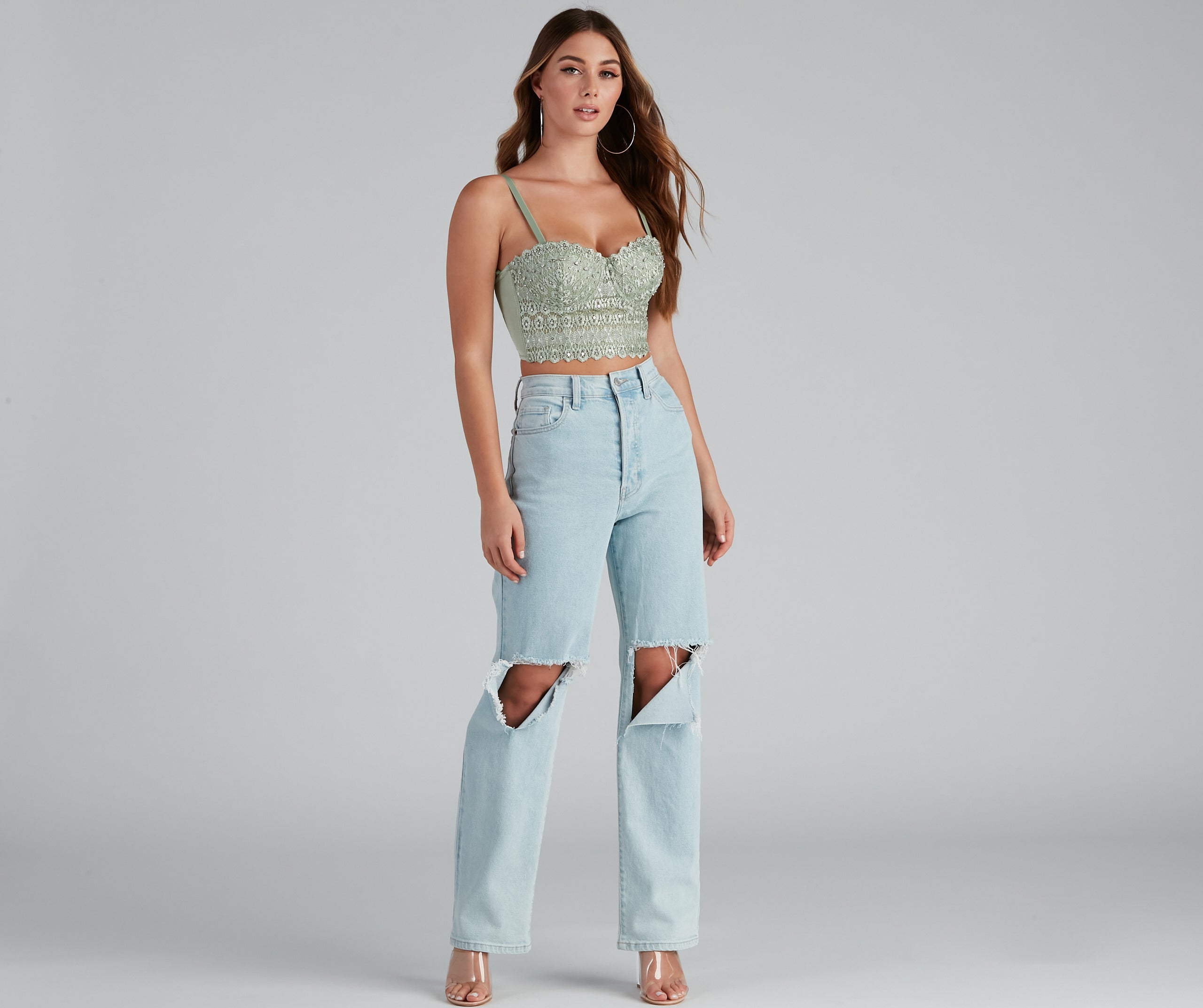 Bead It Embellished Lace Bustier