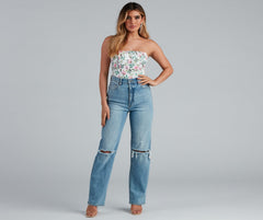 Effortless Floral Beauty Corset Top