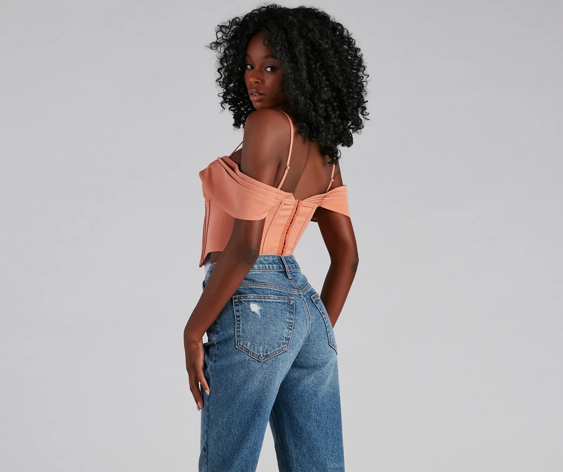 Forever Femme Cold Shoulder Corset