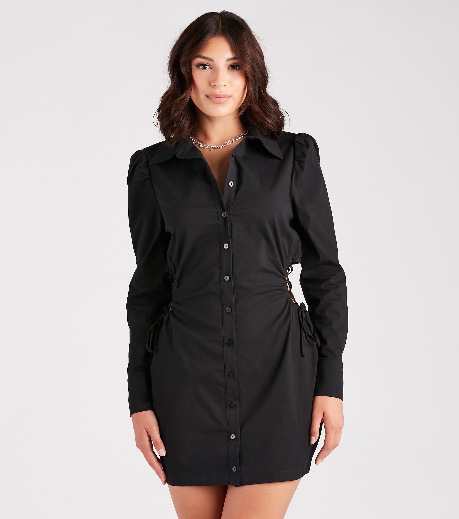 Stylish Surprise Lattice Side Tunic Top