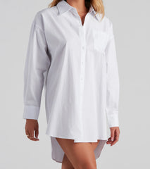 Laid Back Cutie Button-Down Poplin Top
