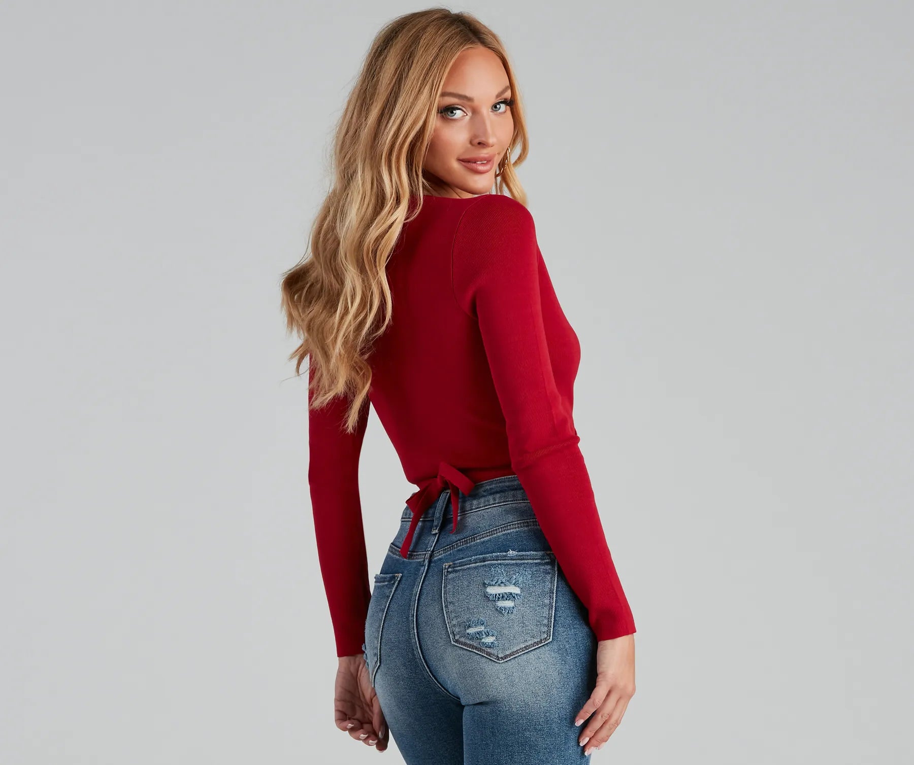 Pretty Wraps Long Sleeve Sweater