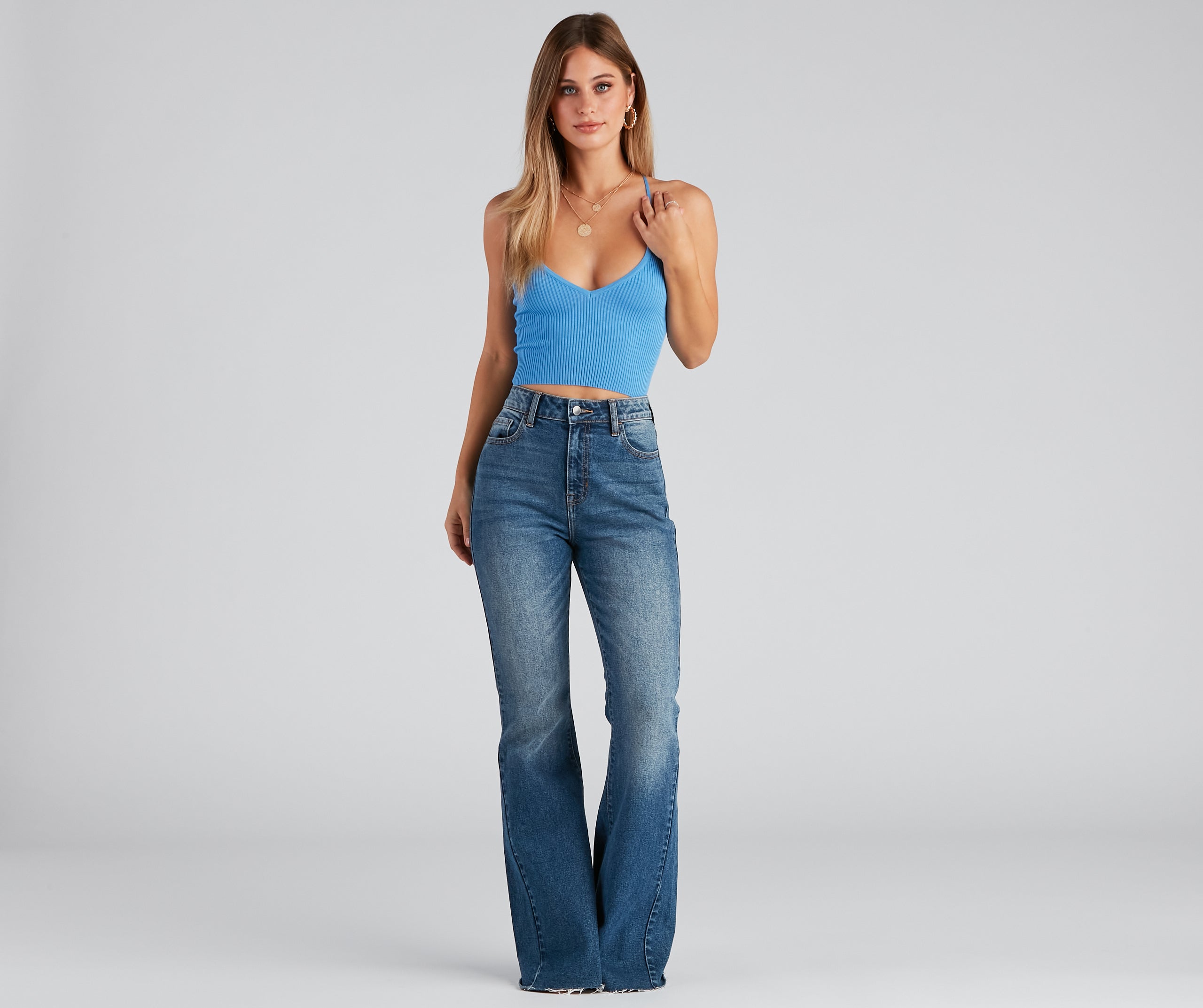 Limelight Lace Up Knit Top