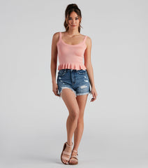 Perfectly Ripe Peplum Tank Top